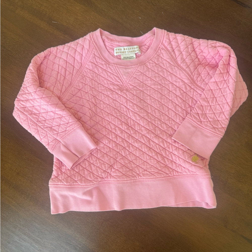 The Beaufort Bonnet Company Pink Quilted Sweatshirt